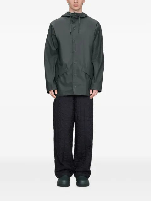 Rains hooded fishtail-hem jacket
