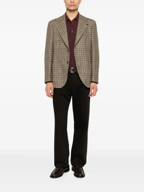 Gabriele Pasini check-pattern peak-lapels blazer
