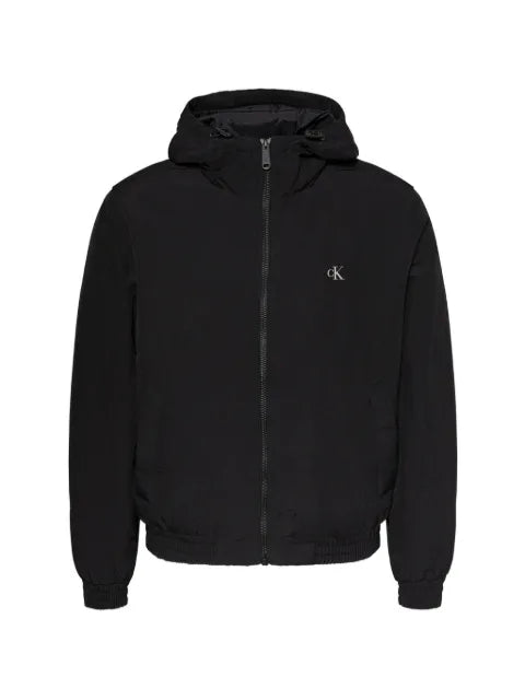Calvin Klein Jeans logo-embroidered hooded jacket