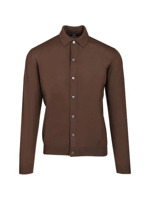 Fedeli button-down polo collar sweater