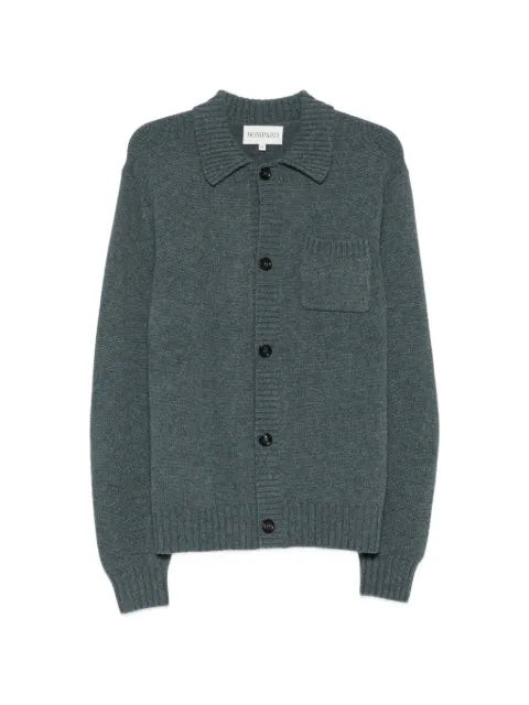 BOMPARD shirt-collar chest-pocket cardigan