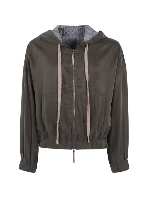 Ziggy Chen zip-up drawstring hoodie