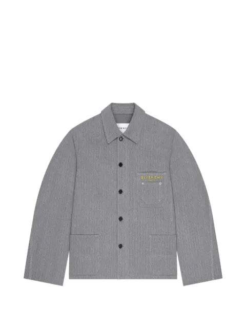 Givenchy jacket in herringbone denim embroidered Givenchy Paris