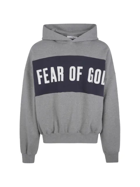 FEAR OF GOD ESSENTIALS logo-print panelled hoodie