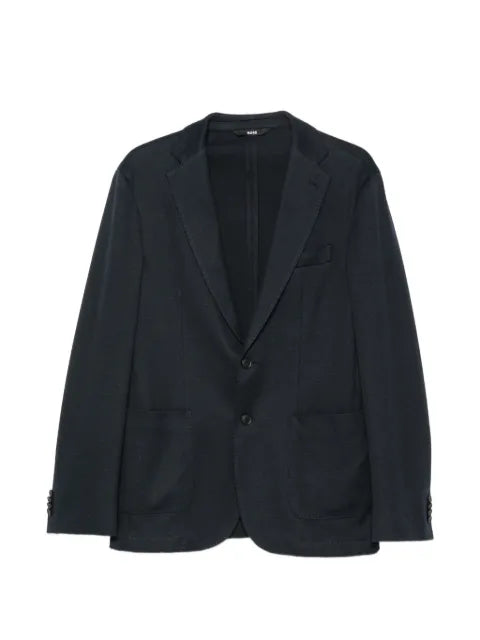 BOSS notch-lapel single-breasted jacket