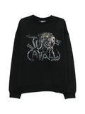 Just Cavalli leopard-print logo-print sweater