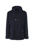 Eleventy hooded multi-pocket jacket