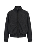 TOM FORD herringbone-pattern nubuck-detail sweater