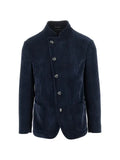 Emporio Armani corduroy mandarin-collar jacket