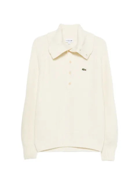 Lacoste ribbed-knit high-neck sweater