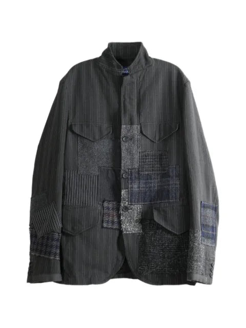 Junya Watanabe MAN patchwork pinstripe-pattern jacket