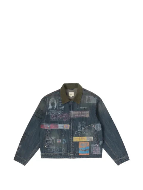 BLDG4 graphic-print denim jacket