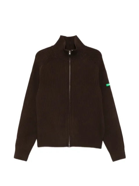 FLÂNEUR ribbed-knit zip-up sweater