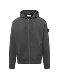 Stone Island 6100067 brushed organic cotton fleece zip-up hoodie
