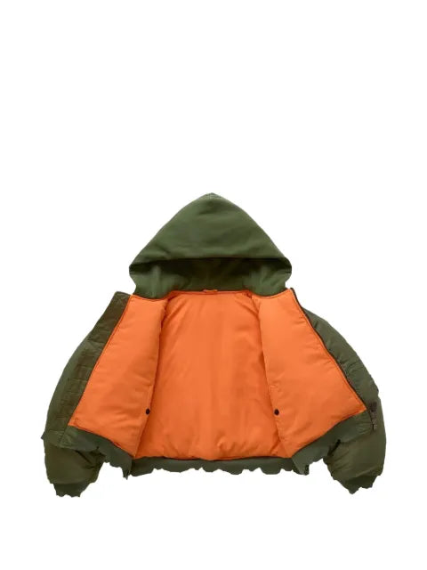 GV Gallery hooded cropped bomber jacket