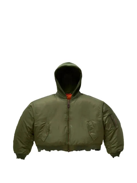 GV Gallery hooded cropped bomber jacket