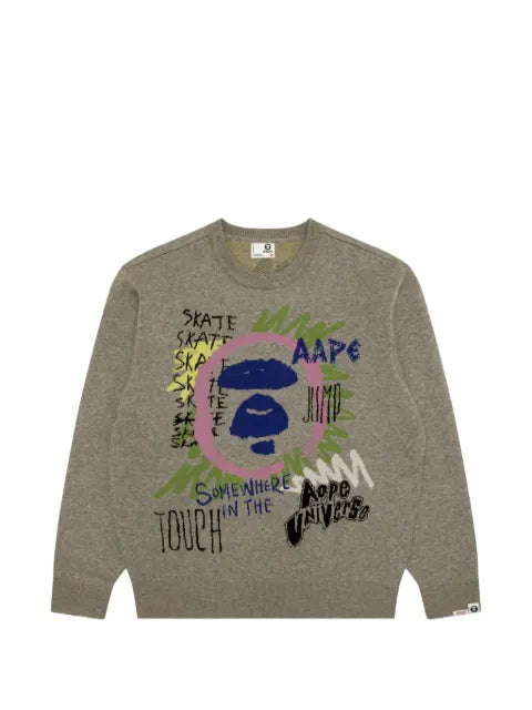 AAPE BY *A BATHING APE® graphic-intarsia sweater