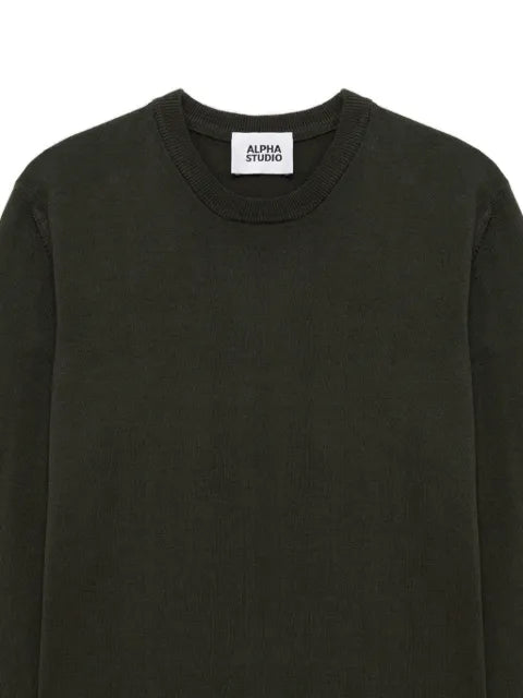 ALPHA STUDIO merino wool crew-neck sweater