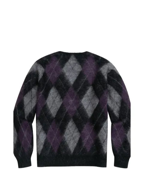 Brooks Brothers x Needles argyle V-neck sweater