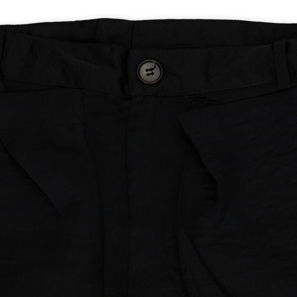 Black Satin Pocket Trousers