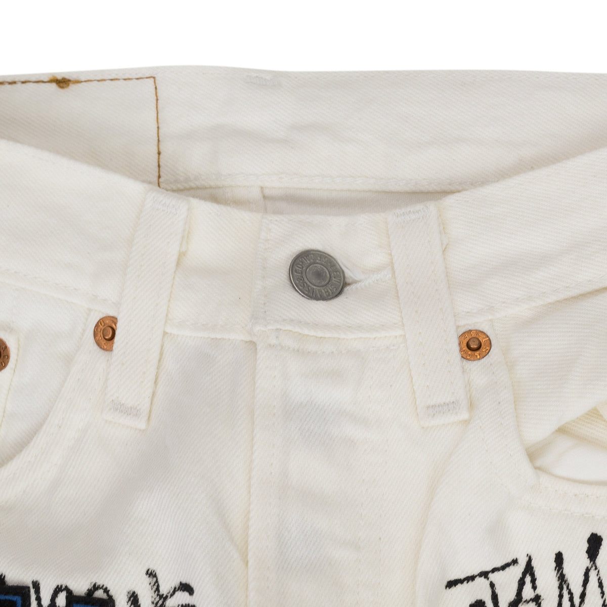 White Stussy 501 Jeans
