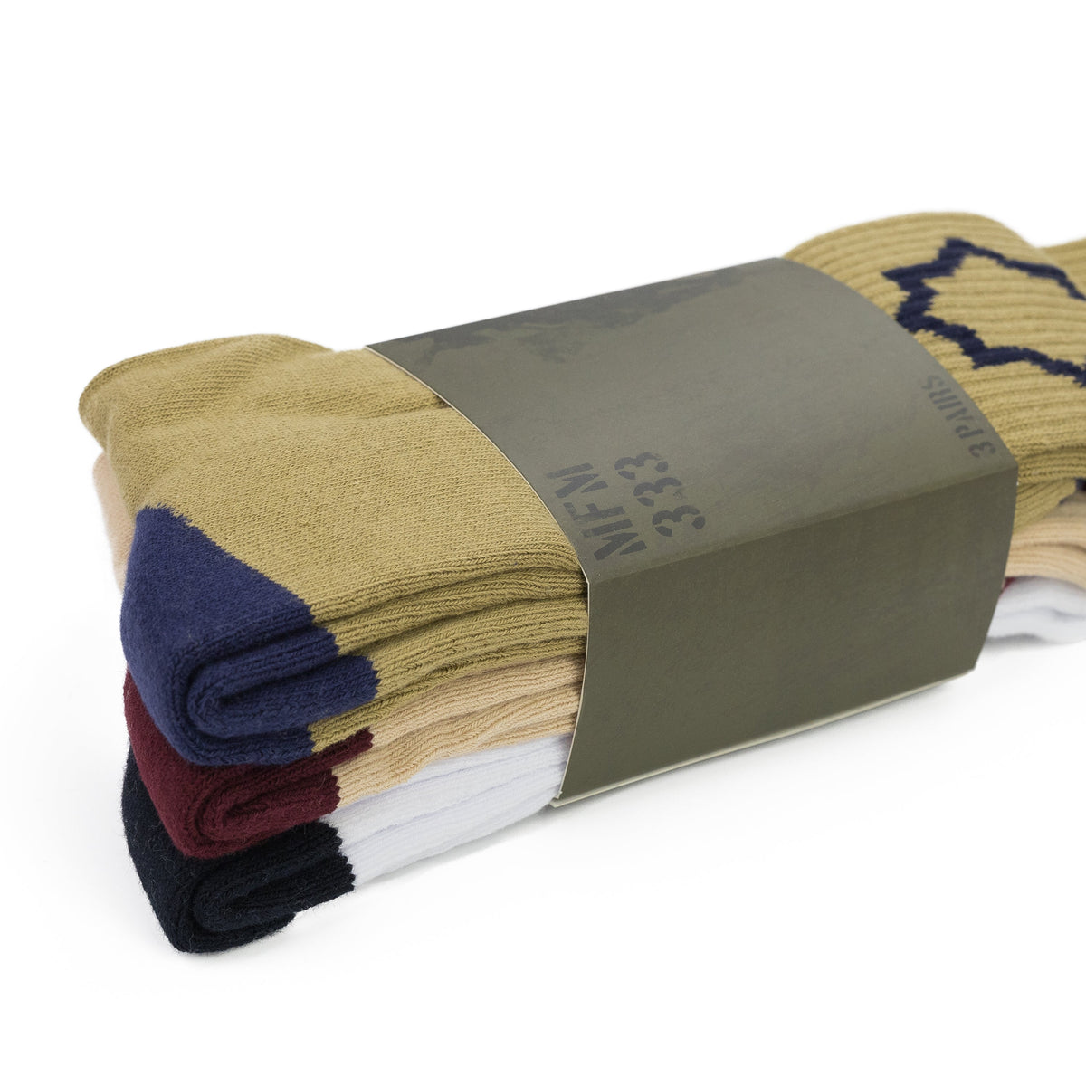 TAN 3 Pack Socks