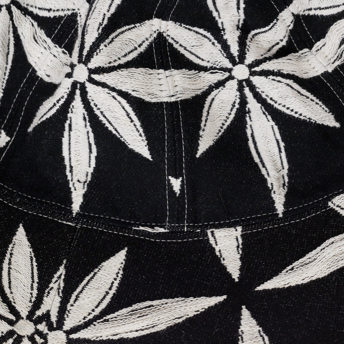 Black Jacquard Bucket Hat
