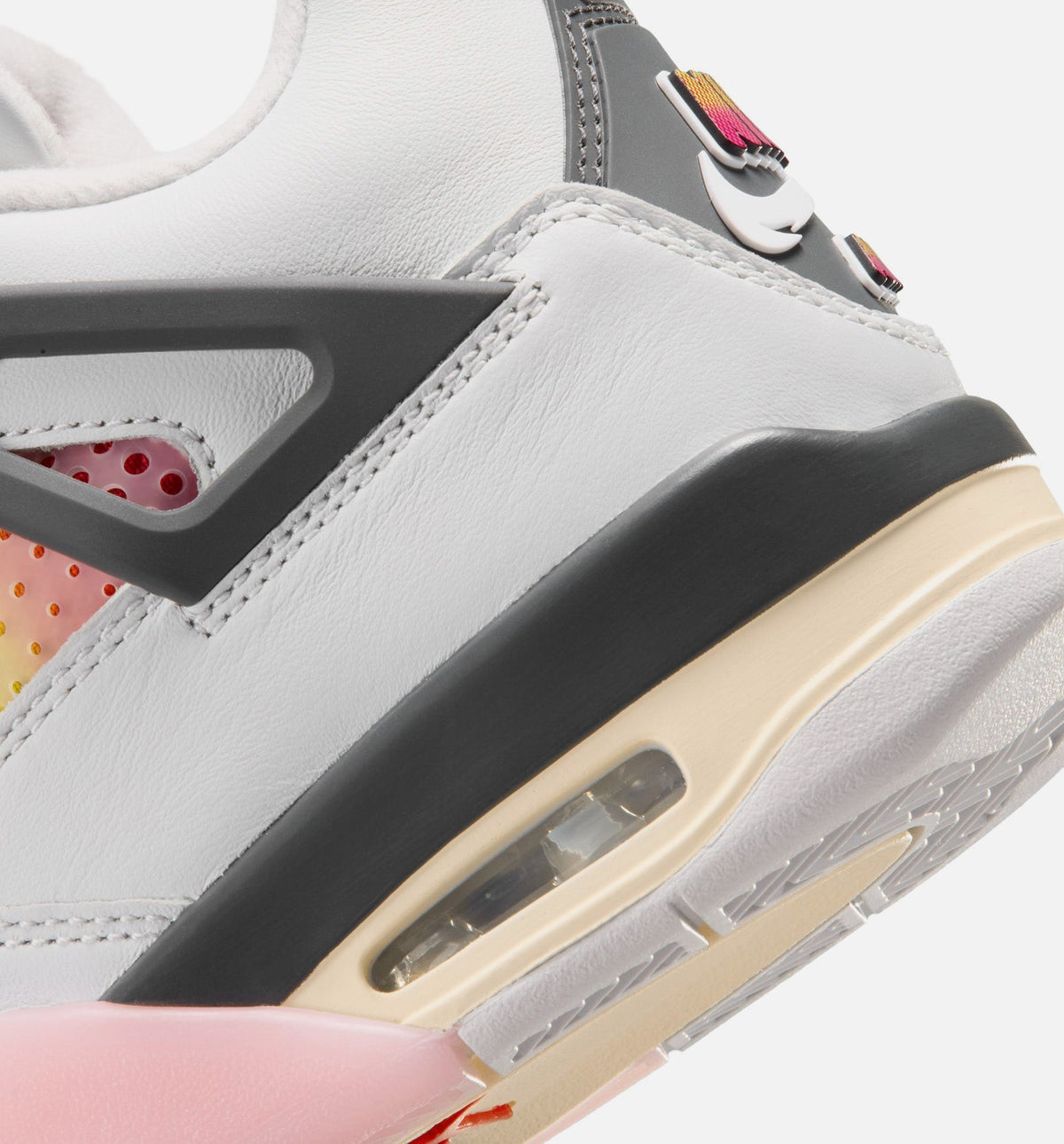 Air Jordan 4 Retro Comic | Grade School Lifestyle Shoe | Sail/Fierce Pink/Smoke Grey