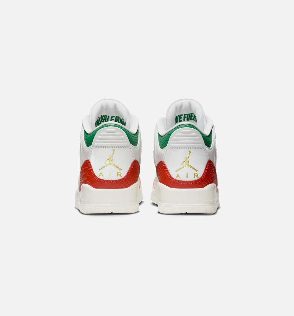 Air Jordan 3 Retro El Vuelo | Men's Lifestyle Shoe | Summit White/Pine Green/Dragon Red/Metallic Gold