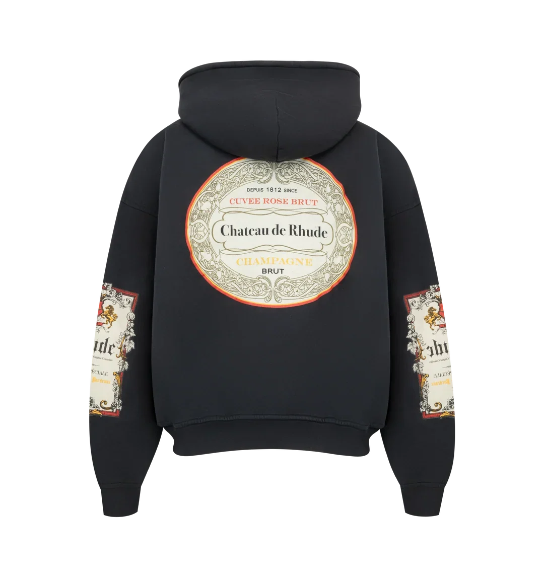 Rhude Bordeaux Reserve Zip-Up Hoodie