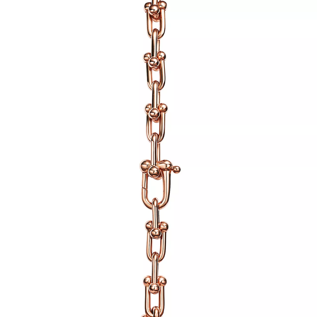 TIFFANY HARDWEAR SMALL LINK 26 MOTIF PINK GOLD BRACELET