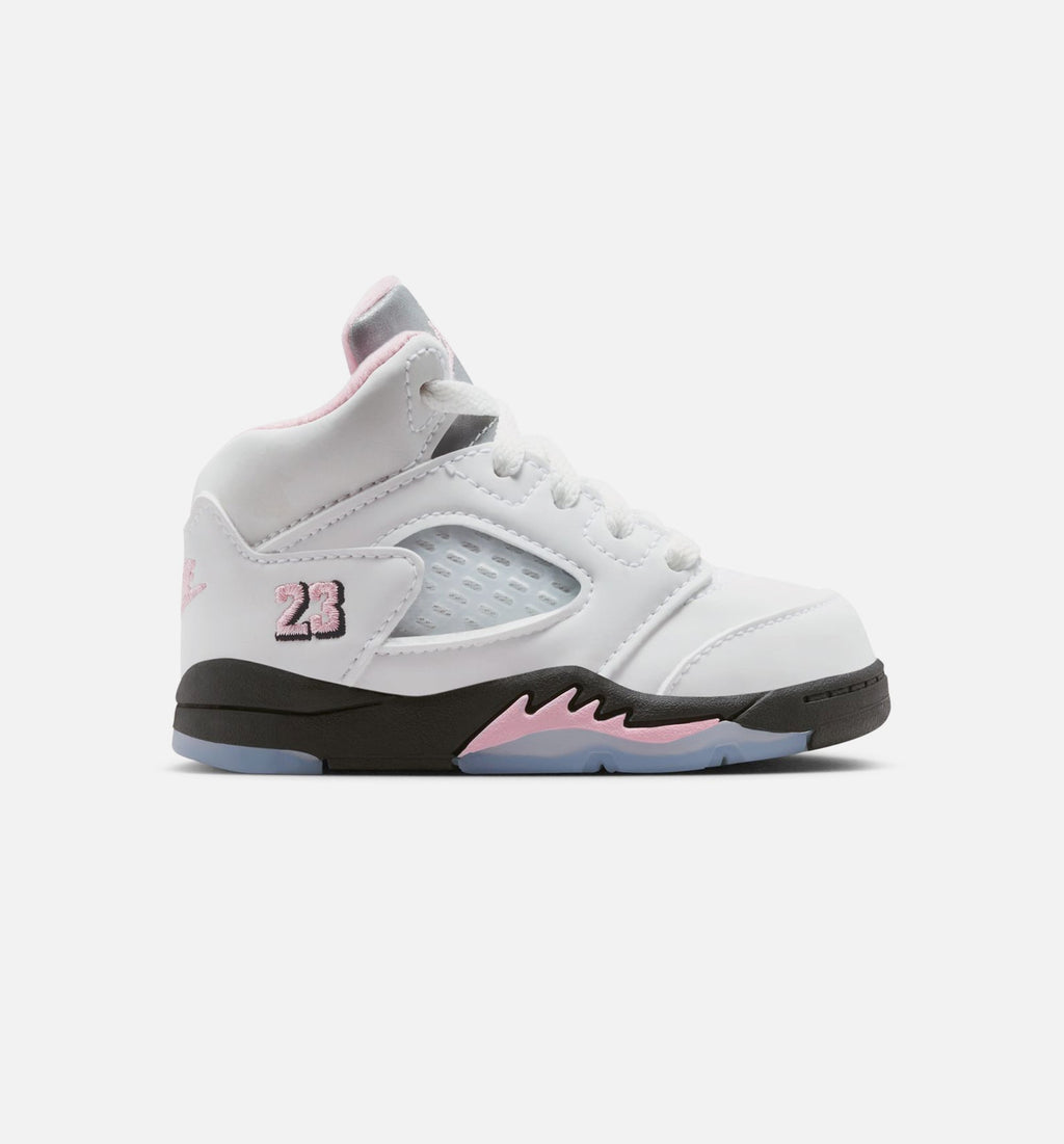 Air Jordan 5 Retro Medium Soft Pink | Infant/Toddler Lifestyle Shoe | White/Black/Soft Pink