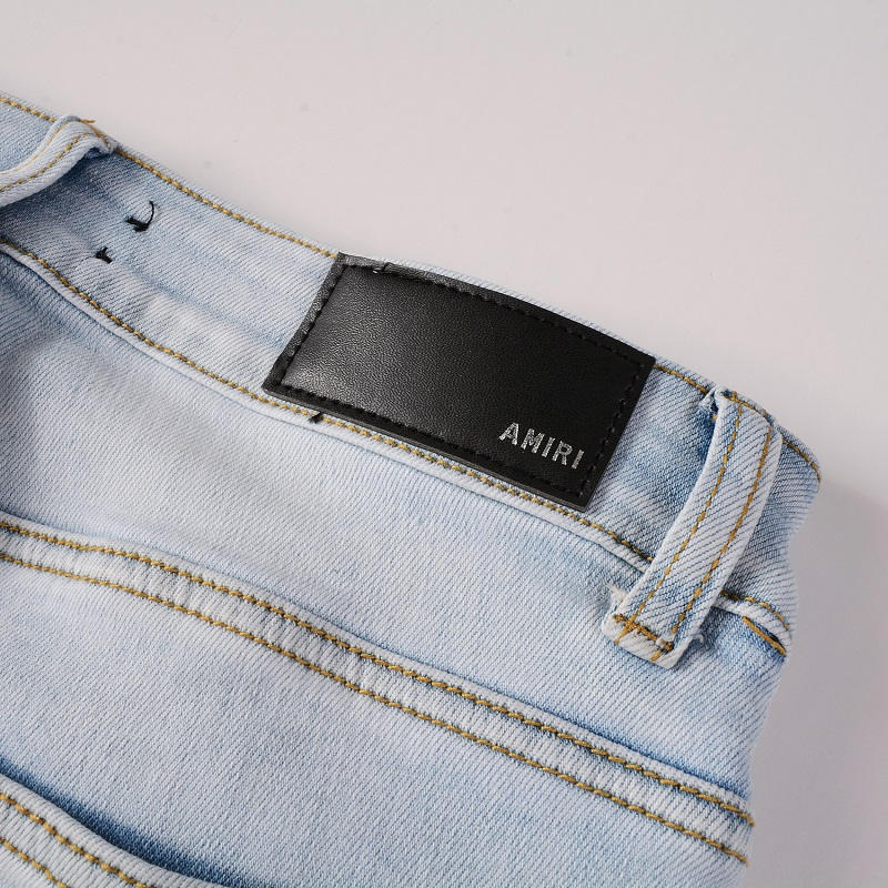 AMIRI Jeans #6630 – Slim Fit Distressed Denim