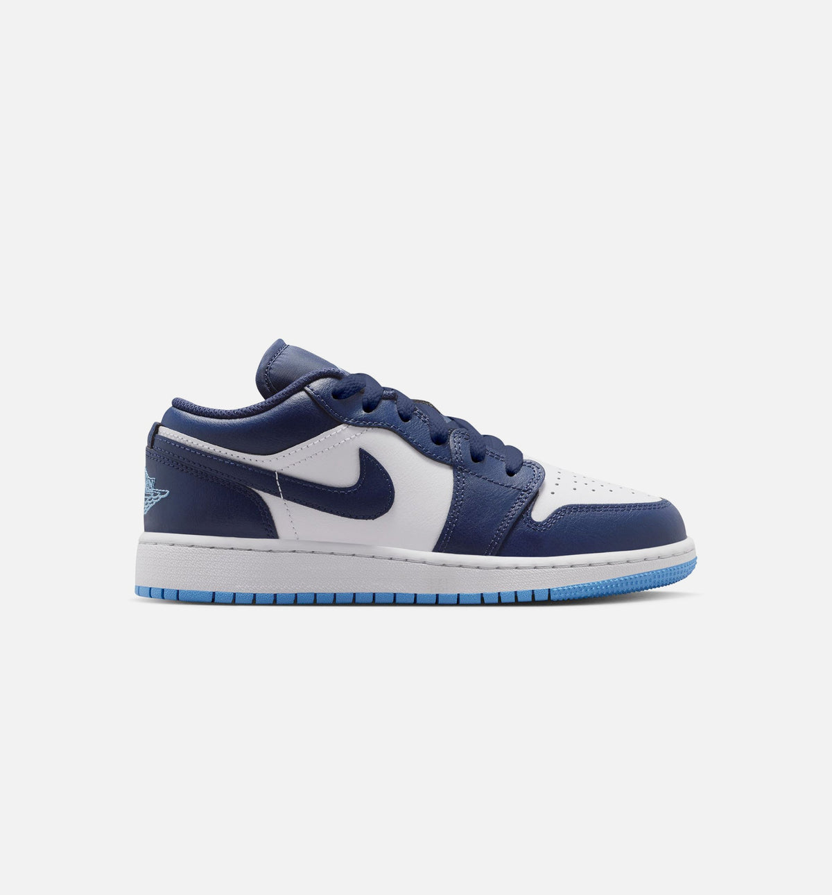Air Jordan 1 Low Grade School Lifestyle Shoes - Midnight Navy/University Blue/White