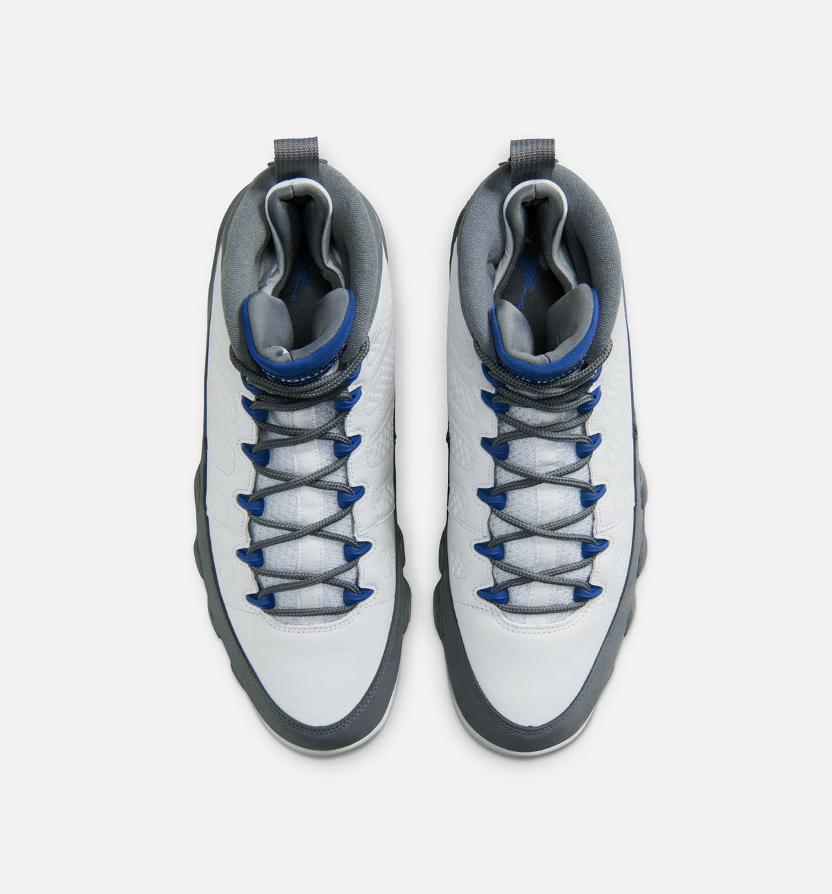 Air Jordan 9 Retro Flint Grey and French Blue Men's Lifestyle Shoes - White/French Blue/Flint Grey