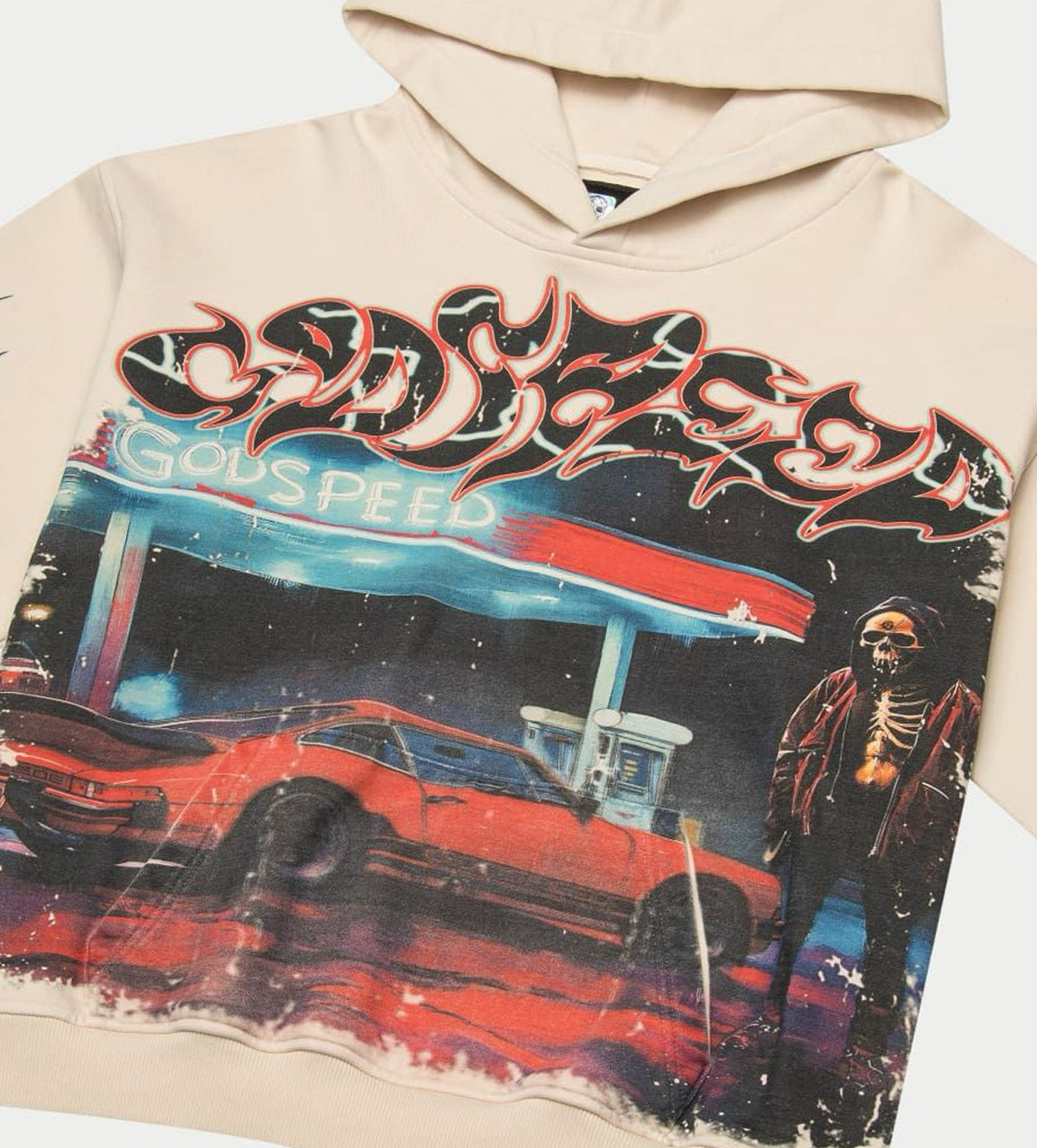 Godspeed Pitstop Hoodie Washed Bone