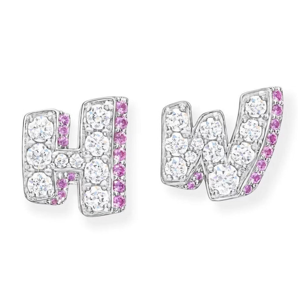 Harry Winston Style Lock Cubic Zirconia Earrings