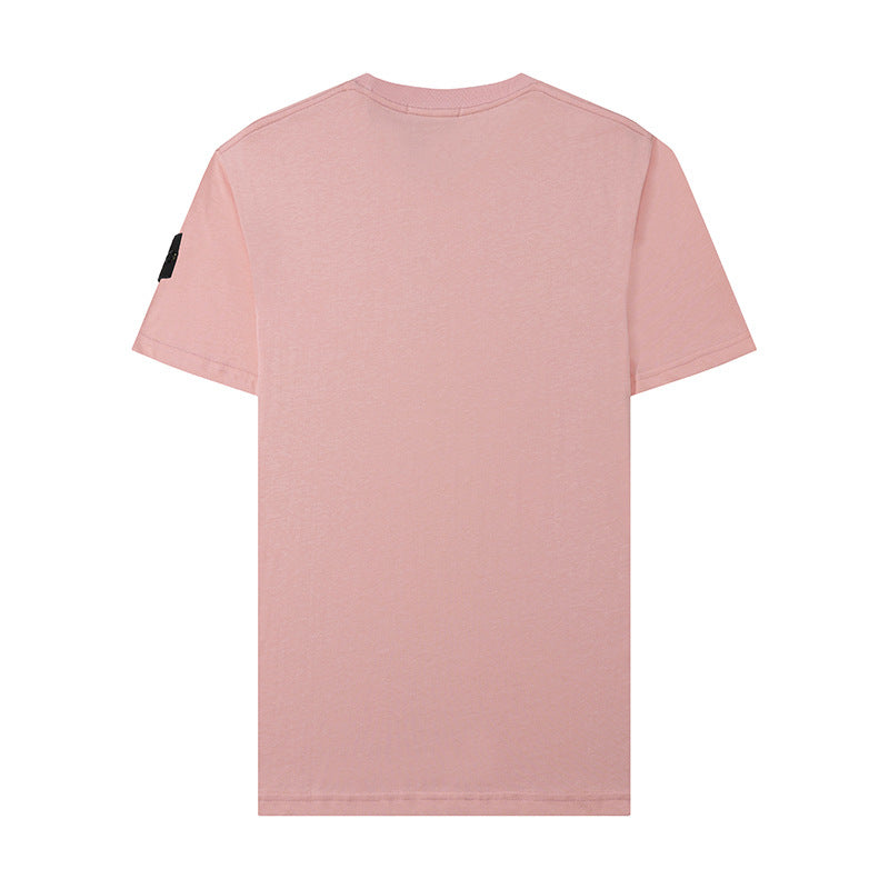 Stone Island Compass Patch Sleeve Badge Short‑Sleeve Cotton Tee