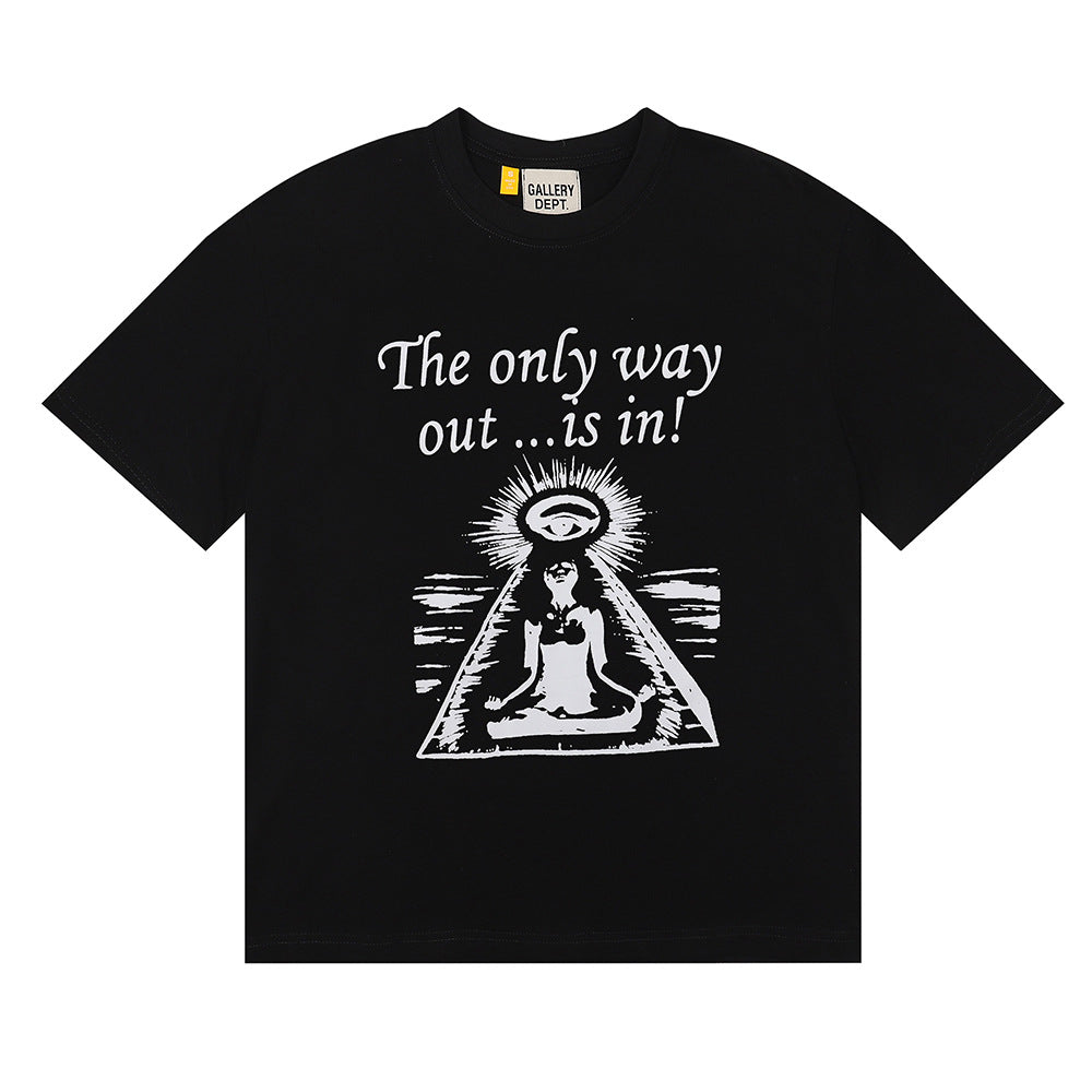 Gallery Dept T Shirt Gallery Dept Printed Short Sleeve T-shirt Loose BF Men and Women Base Tee