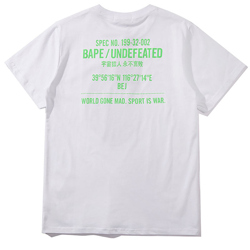 BAPE Green Block Camo Ape Head Men's T-Shirt - Black