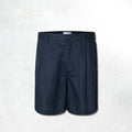 Selected Loose-Wyatt Linen Bermuda Shorts: Outer Space