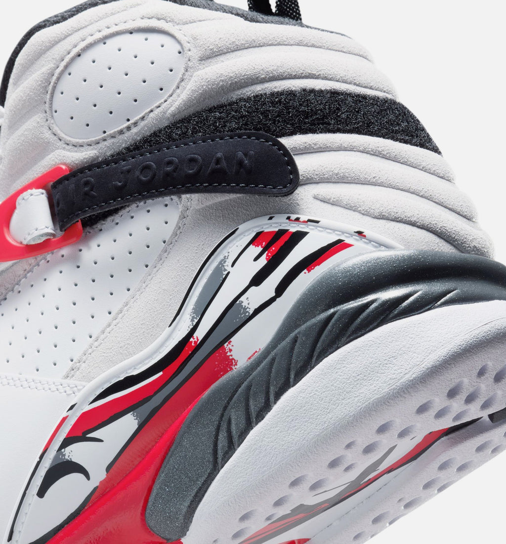 Air Jordan 8 Retro White and True Red Men's Lifestyle Shoes - White/Black/True Red