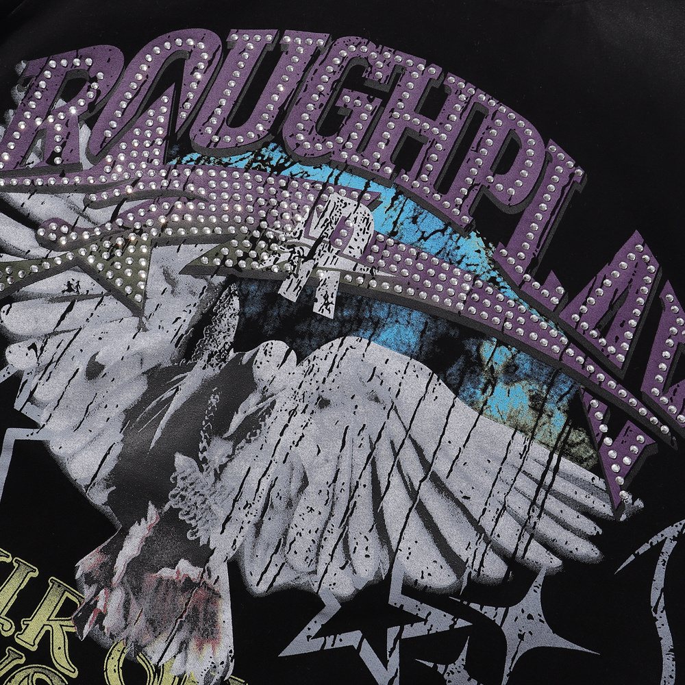 Rough Play World Tour Rhinestone Washed Sleeveless T-Shirt