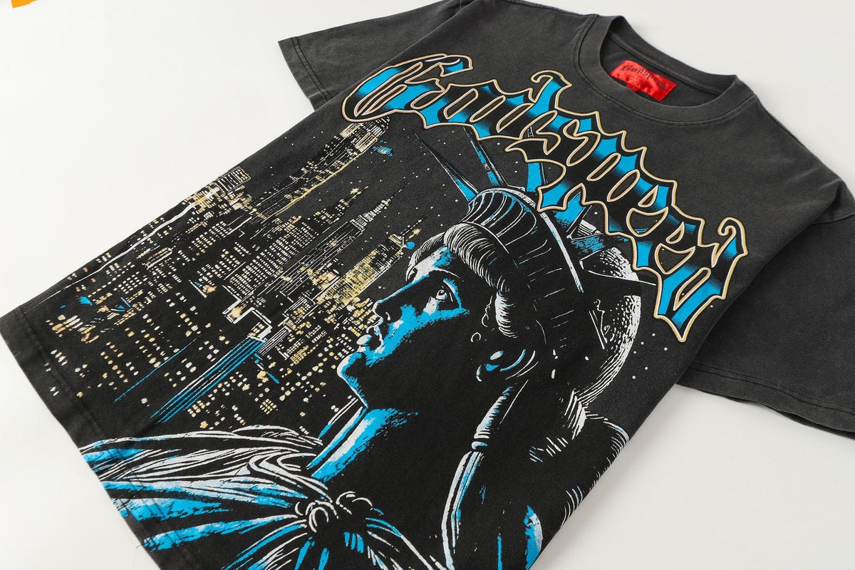 Godspeed Scary Nights Statue of Liberty Graphic T-Shirt