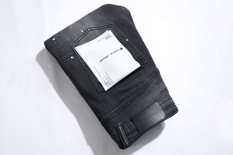 Purple Brand Black Paint Splatter Distressed Jeans
