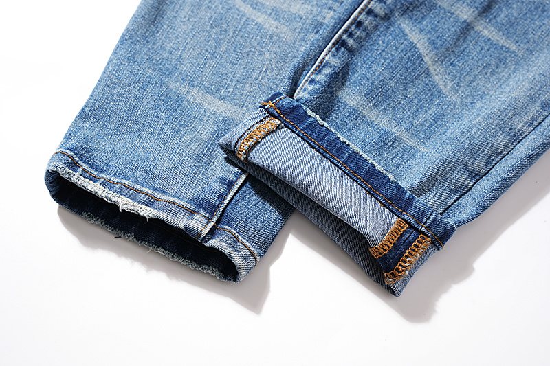 Purple Brand Blue Distressed Washed Denim Jeans