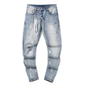Purple Brand Light Blue Distressed Paint Splatter Jeans