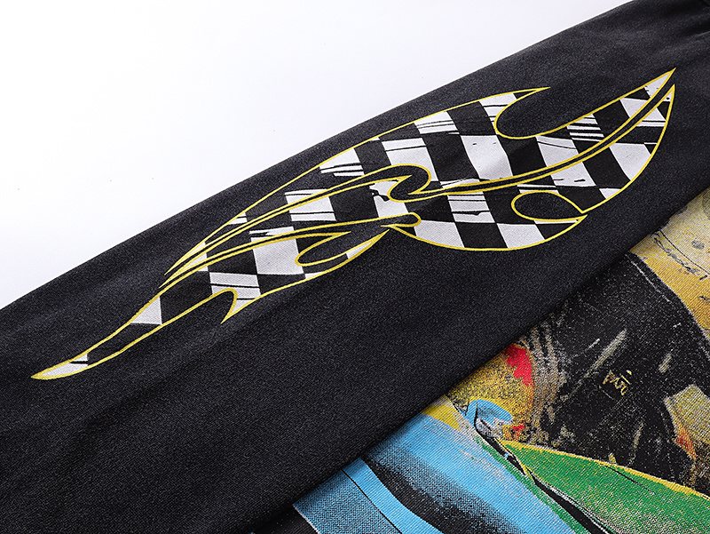 Godspeed Washed Black Car Graphic Long-Sleeve T-Shirt