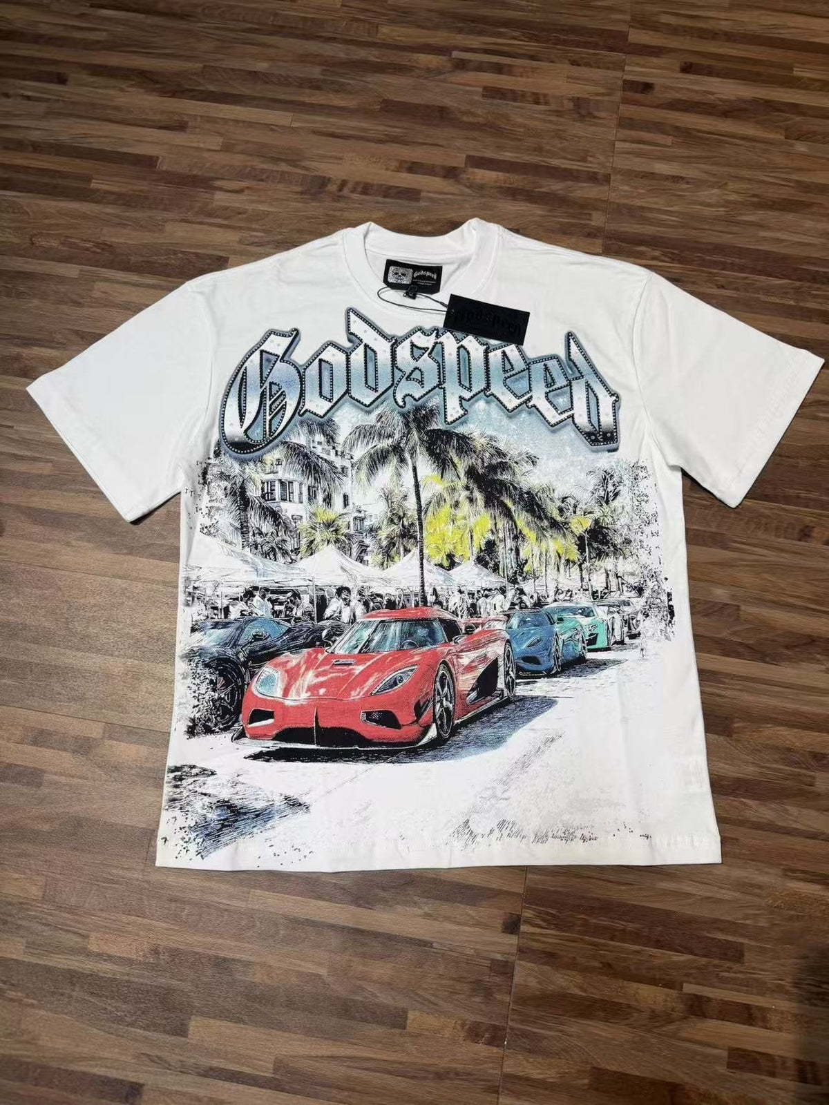 Godspeed Car and Key Graphic T-Shirt