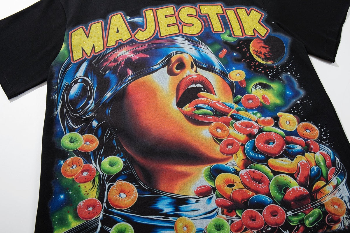 MAJESTIK Script Back Graphic T-Shirt